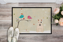 Load image into Gallery viewer, Christmas Presents between Friends Bull Terrier White Doormat - 24x36 Decorative Floor Mat – Indoor/Outdoor Rug with Artistic Flair BB2610JMAT