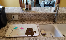 Load image into Gallery viewer, Christmas Presents between Friends Chow Chow Chocolate Dish Drying Mat – Absorbent, Artistic Kitchen Essentials BB2613DDM