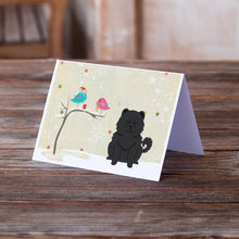 Load image into Gallery viewer, Christmas Presents between Friends Chow Chow - Black Greeting Cards -  Blank Note Cards – 8-Pack of Artist-Designed Cards with Envelopes