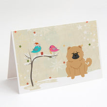 Load image into Gallery viewer, Christmas Presents between Friends Chow Chow - Cream Greeting Cards -  Blank Note Cards – 8-Pack of Artist-Designed Cards with Envelopes