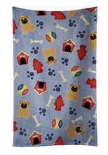 Load image into Gallery viewer, Dog House Collection Pug Brown Kitchen Towel – Artistic Dish Towel for Everyday Use BB2620KTWL