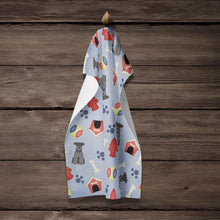 Load image into Gallery viewer, Dog House Collection Miniature Schanuzer Black Kitchen Towel – Artistic Dish Towel for Everyday Use BB2664KTWL