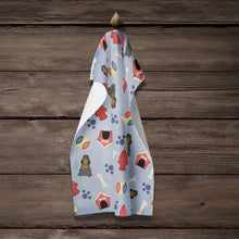 Load image into Gallery viewer, Dog House Collection Cocker Spaniel Black Tan Kitchen Towel – Artistic Dish Towel for Everyday Use BB2706KTWL