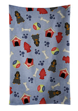 Load image into Gallery viewer, Dog House Collection Cocker Spaniel Black Tan Kitchen Towel – Artistic Dish Towel for Everyday Use BB2706KTWL