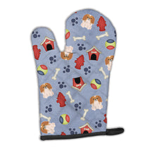 Load image into Gallery viewer, Dog House Collection Pekingnese Red White Oven Mitt BB2716OVMT