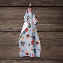 Load image into Gallery viewer, Dog House Collection Wire Haired Dachshund Dapple Kitchen Towel – Artistic Dish Towel for Everyday Use BB2741KTWL