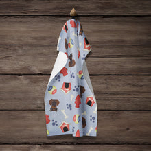 Load image into Gallery viewer, Dog House Collection Wire Haired Dachshund Chocolate Kitchen Towel – Artistic Dish Towel for Everyday Use BB2742KTWL