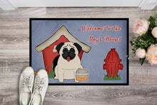Load image into Gallery viewer, Dog House Collection Pug Cream Doormat - 24x36 Decorative Floor Mat – Indoor/Outdoor Rug with Artistic Flair BB2758JMAT
