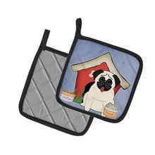 Load image into Gallery viewer, Dog House Collection Pug Cream Pot Holders - Set of 2 - Heat-Resistant Kitchen Essentials BB2758PTHD