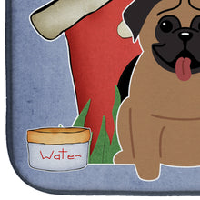 Load image into Gallery viewer, Dog House Collection Pug Brown Dish Drying Mat – Absorbent, Artistic Kitchen Essentials BB2759DDM