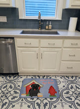 Load image into Gallery viewer, Dog House Collection Pug Black Machine Washable Memory Foam Mat BB2760RUG