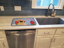 Load image into Gallery viewer, Dog House Collection Pug Brown Dish Drying Mat – Absorbent, Artistic Kitchen Essentials BB2761DDM