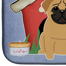 Load image into Gallery viewer, Dog House Collection Pug Brown Dish Drying Mat – Absorbent, Artistic Kitchen Essentials BB2761DDM