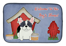 Load image into Gallery viewer, Dog House Collection French Bulldog Piebald Dish Drying Mat – Absorbent, Artistic Kitchen Essentials BB2765DDM
