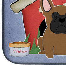 Load image into Gallery viewer, Dog House Collection French Bulldog Brown Dish Drying Mat – Absorbent, Artistic Kitchen Essentials BB2767DDM