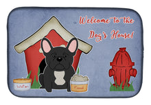 Load image into Gallery viewer, Dog House Collection French Bulldog Black Dish Drying Mat – Absorbent, Artistic Kitchen Essentials BB2768DDM