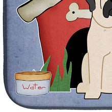 Load image into Gallery viewer, Dog House Collection Mastiff White Dish Drying Mat – Absorbent, Artistic Kitchen Essentials BB2771DDM