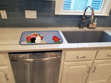 Load image into Gallery viewer, Dog House Collection Borzoi Dish Drying Mat – Absorbent, Artistic Kitchen Essentials BB2777DDM