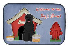 Load image into Gallery viewer, Dog House Collection Black Russian Terrier Dish Drying Mat – Absorbent, Artistic Kitchen Essentials BB2780DDM