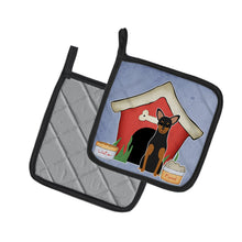 Load image into Gallery viewer, Dog House Collection Manchester Terrier Pot Holders - Set of 2 - Heat-Resistant Kitchen Essentials BB2782PTHD
