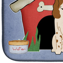 Load image into Gallery viewer, Dog House Collection Russian Spaniel Dish Drying Mat – Absorbent, Artistic Kitchen Essentials BB2785DDM