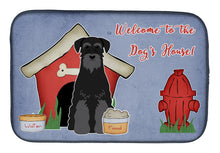 Load image into Gallery viewer, Dog House Collection Standard Schnauzer Black Dish Drying Mat – Absorbent, Artistic Kitchen Essentials BB2786DDM