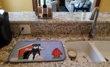 Load image into Gallery viewer, Dog House Collection Standard Schnauzer Salt and Pepper Dish Drying Mat – Absorbent, Artistic Kitchen Essentials BB2787DDM