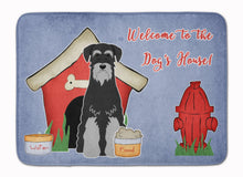 Load image into Gallery viewer, Dog House Collection Standard Schnauzer Black Grey Machine Washable Memory Foam Mat BB2788RUG