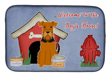 Load image into Gallery viewer, Dog House Collection Airedale Dish Drying Mat – Absorbent, Artistic Kitchen Essentials BB2795DDM