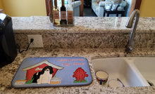Load image into Gallery viewer, Dog House Collection Swiss Hound Dish Drying Mat – Absorbent, Artistic Kitchen Essentials BB2798DDM