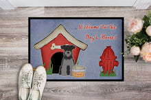 Load image into Gallery viewer, Dog House Collection Miniature Schanuzer Black Silver Doormat - 24x36 Decorative Floor Mat – Indoor/Outdoor Rug with Artistic Flair BB2806JMAT
