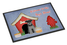 Load image into Gallery viewer, Dog House Collection Miniature Schanuzer Black Silver Doormat - 24x36 Decorative Floor Mat – Indoor/Outdoor Rug with Artistic Flair BB2806JMAT