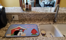 Load image into Gallery viewer, Dog House Collection Miniature Schanuzer Salt and Pepper Dish Drying Mat – Absorbent, Artistic Kitchen Essentials BB2808DDM