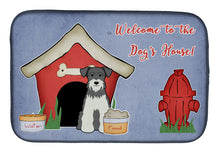 Load image into Gallery viewer, Dog House Collection Miniature Schanuzer Salt and Pepper Dish Drying Mat – Absorbent, Artistic Kitchen Essentials BB2808DDM