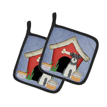 Load image into Gallery viewer, Dog House Collection Miniature Schanuzer Salt and Pepper Pot Holders - Set of 2 - Heat-Resistant Kitchen Essentials BB2808PTHD