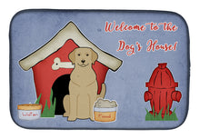 Load image into Gallery viewer, Dog House Collection Yellow Labrador Dish Drying Mat – Absorbent, Artistic Kitchen Essentials BB2809DDM