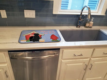 Load image into Gallery viewer, Dog House Collection Black Labrador Dish Drying Mat – Absorbent, Artistic Kitchen Essentials BB2811DDM