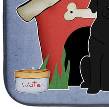 Load image into Gallery viewer, Dog House Collection Black Labrador Dish Drying Mat – Absorbent, Artistic Kitchen Essentials BB2811DDM