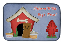 Load image into Gallery viewer, Dog House Collection Glen of Imal Tan Dish Drying Mat – Absorbent, Artistic Kitchen Essentials BB2814DDM