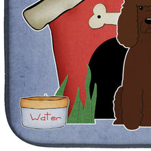 Load image into Gallery viewer, Dog House Collection Irish Water Spaniel Dish Drying Mat – Absorbent, Artistic Kitchen Essentials BB2817DDM