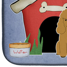 Load image into Gallery viewer, Dog House Collection Poodle Tan Dish Drying Mat – Absorbent, Artistic Kitchen Essentials BB2823DDM