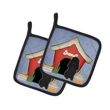 Load image into Gallery viewer, Dog House Collection Poodle Black Pot Holders - Set of 2 - Heat-Resistant Kitchen Essentials