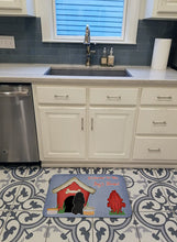 Load image into Gallery viewer, Dog House Collection Poodle Black Machine Washable Memory Foam Mat BB2825RUG