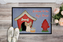 Load image into Gallery viewer, Dog House Collection Papillon Sable White Doormat - 24x36 Decorative Floor Mat – Indoor/Outdoor Rug with Artistic Flair BB2831JMAT