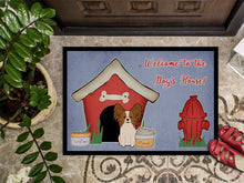 Load image into Gallery viewer, Dog House Collection Papillon Red White Doormat - 24x36 Decorative Floor Mat – Indoor/Outdoor Rug with Artistic Flair BB2832JMAT