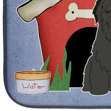 Load image into Gallery viewer, Dog House Collection Briard Black Dish Drying Mat – Absorbent, Artistic Kitchen Essentials BB2835DDM