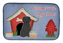 Load image into Gallery viewer, Dog House Collection Briard Black Dish Drying Mat – Absorbent, Artistic Kitchen Essentials BB2835DDM