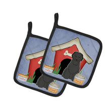 Load image into Gallery viewer, Dog House Collection Briard Black Pot Holders - Set of 2 - Heat-Resistant Kitchen Essentials