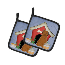 Load image into Gallery viewer, Dog House Collection Briard Brown Pot Holders - Set of 2 - Heat-Resistant Kitchen Essentials