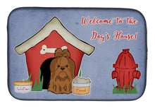 Load image into Gallery viewer, Dog House Collection Shih Tzu Silver Chocolate Dish Drying Mat – Absorbent, Artistic Kitchen Essentials BB2840DDM
